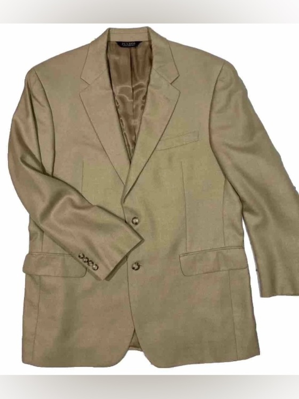 Jos A Bank Suit Coat Mens Size 44 Regular Gold Two Button Single Vent
